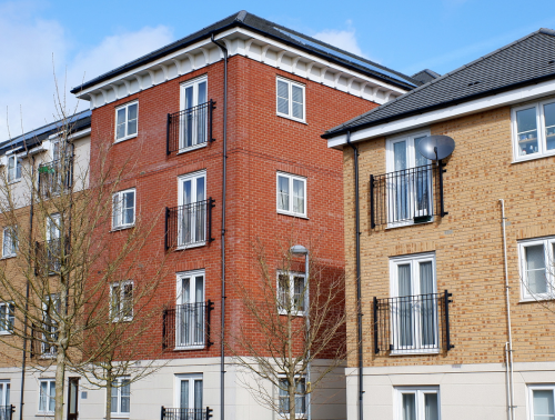 Photo of an apartment building in the UK.