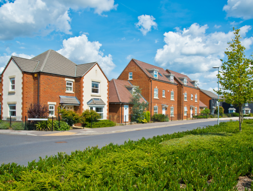 Photo of a new English estate.